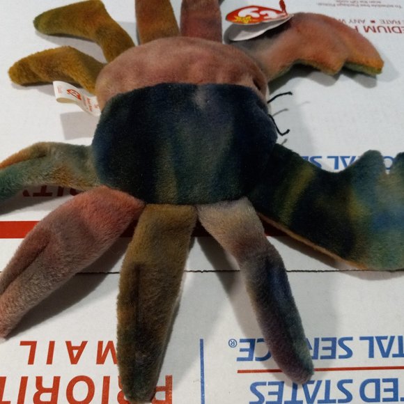 Ty Beanie Baby The Beanie Babies Collection "Claude The Crab" 1996 "Retired" PVC - Picture 11 of 15